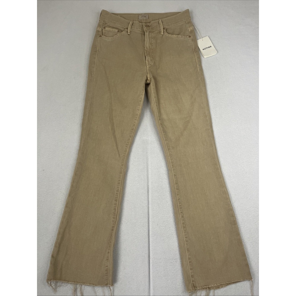 Mother The Insider Ankle Fray Khaki So Far Gone Wash Jeans 26 Denim